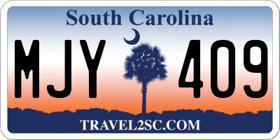 SC license plate MJY409