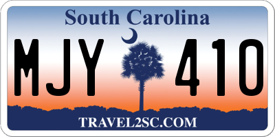 SC license plate MJY410