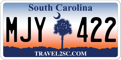 SC license plate MJY422