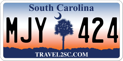 SC license plate MJY424