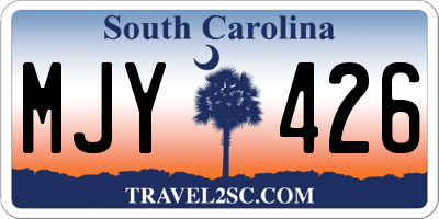 SC license plate MJY426