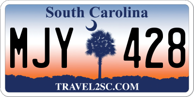SC license plate MJY428