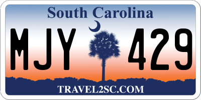 SC license plate MJY429