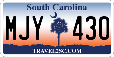 SC license plate MJY430