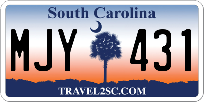 SC license plate MJY431