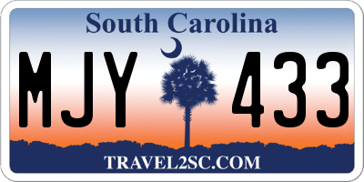 SC license plate MJY433