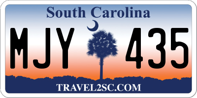 SC license plate MJY435