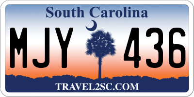 SC license plate MJY436