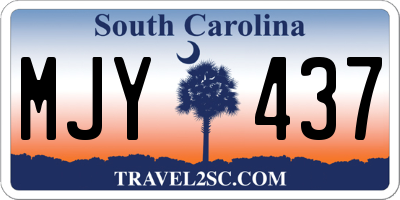SC license plate MJY437