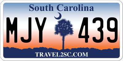 SC license plate MJY439