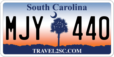 SC license plate MJY440