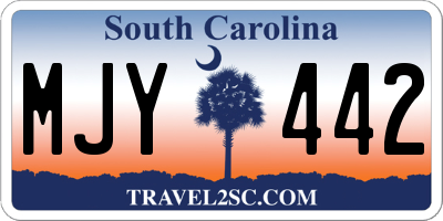 SC license plate MJY442