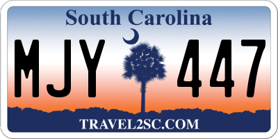 SC license plate MJY447