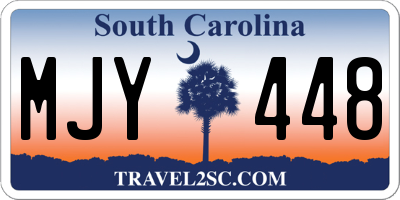 SC license plate MJY448