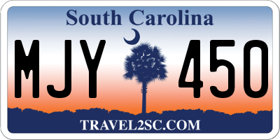 SC license plate MJY450