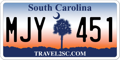 SC license plate MJY451