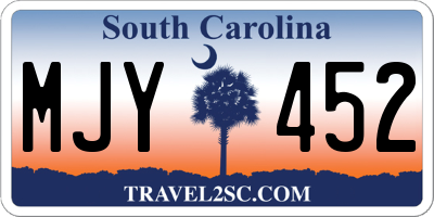 SC license plate MJY452