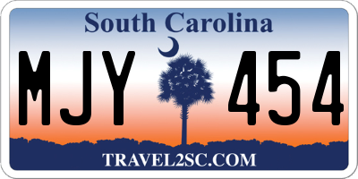 SC license plate MJY454