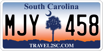 SC license plate MJY458