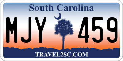 SC license plate MJY459