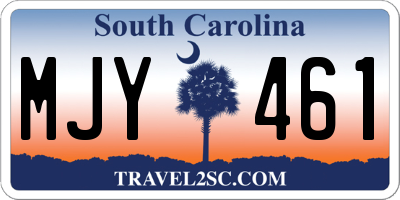 SC license plate MJY461