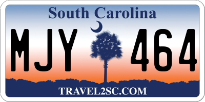 SC license plate MJY464