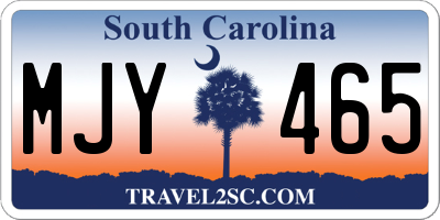 SC license plate MJY465