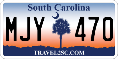 SC license plate MJY470