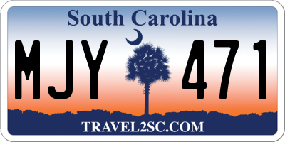 SC license plate MJY471