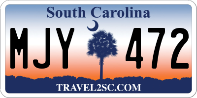 SC license plate MJY472
