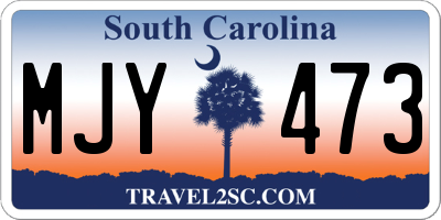 SC license plate MJY473