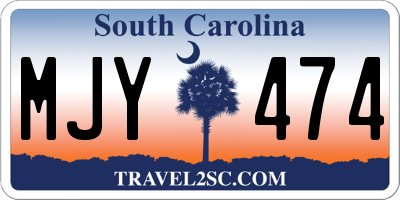 SC license plate MJY474