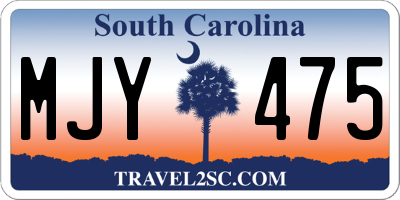 SC license plate MJY475