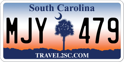 SC license plate MJY479