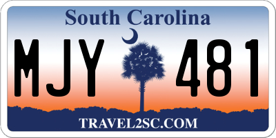 SC license plate MJY481