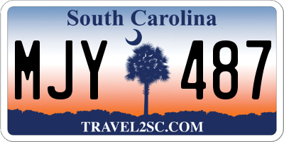 SC license plate MJY487