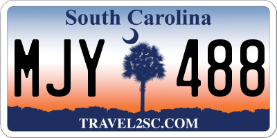 SC license plate MJY488