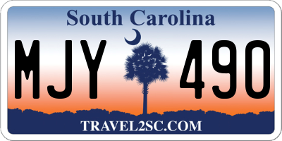 SC license plate MJY490