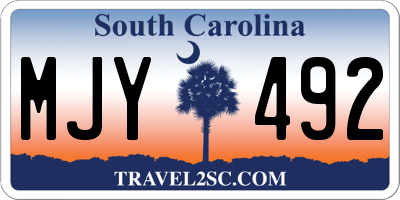SC license plate MJY492