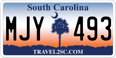 SC license plate MJY493
