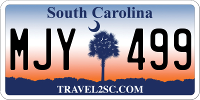 SC license plate MJY499