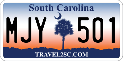 SC license plate MJY501