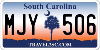 SC license plate MJY506