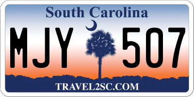 SC license plate MJY507