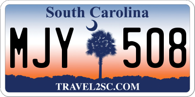 SC license plate MJY508
