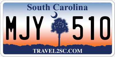 SC license plate MJY510