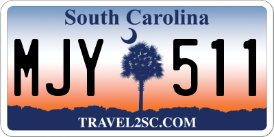 SC license plate MJY511