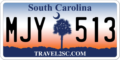 SC license plate MJY513