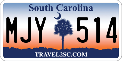 SC license plate MJY514