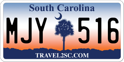 SC license plate MJY516